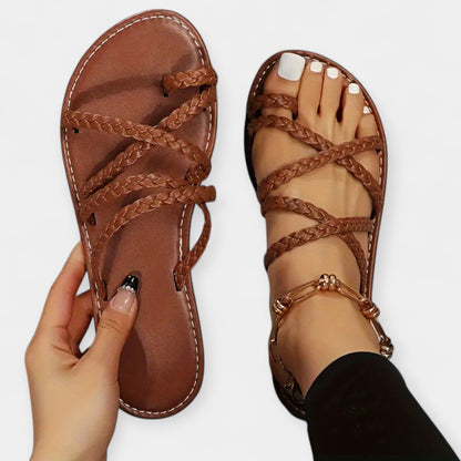 Platte Sandalen met Vlechtwerk