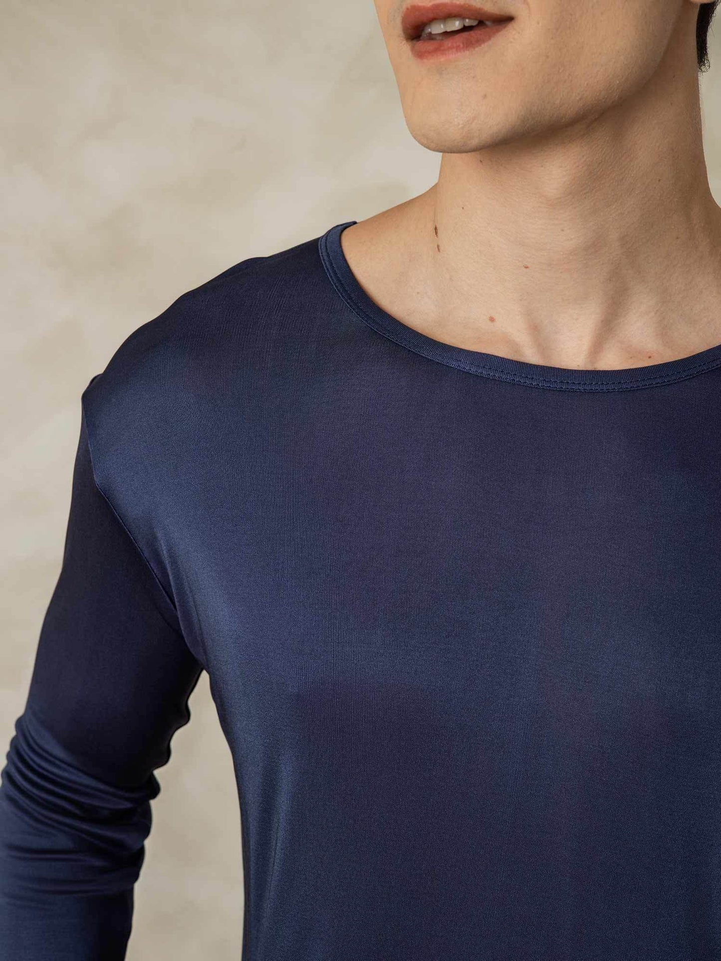 Sous-vêtements Longs À Manches Longues En Soie Pour Hommes