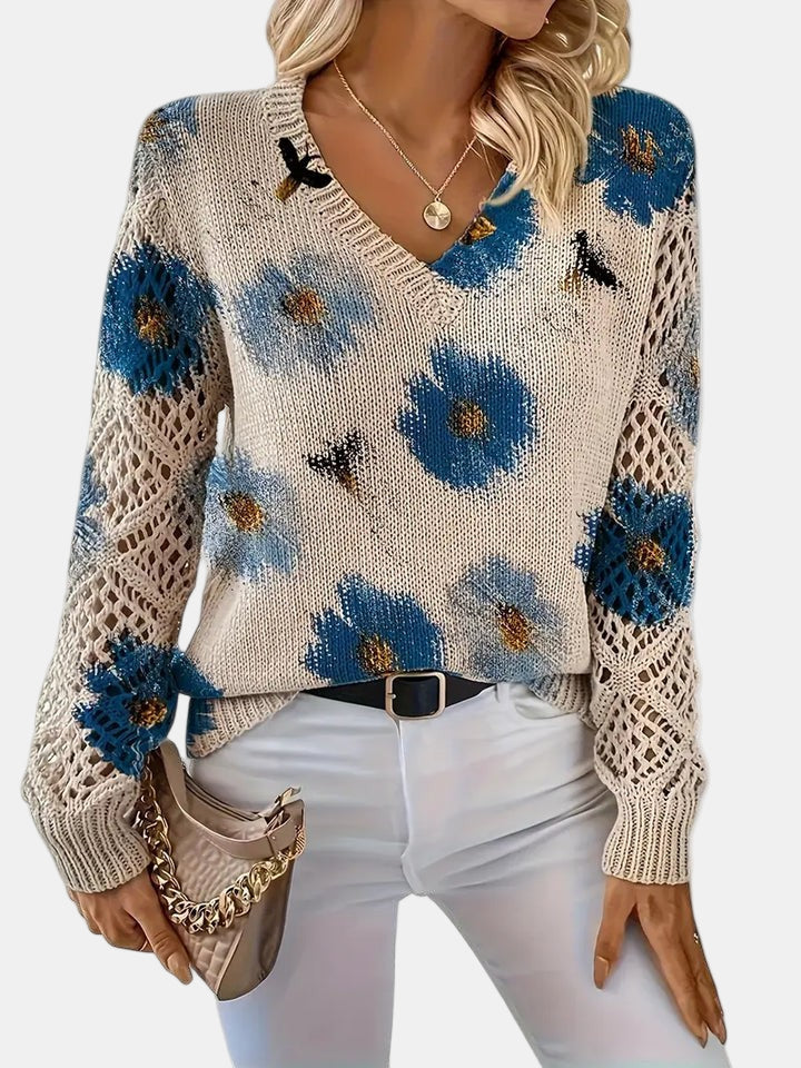 Elara™ | Cardigan mit floraler Eleganz