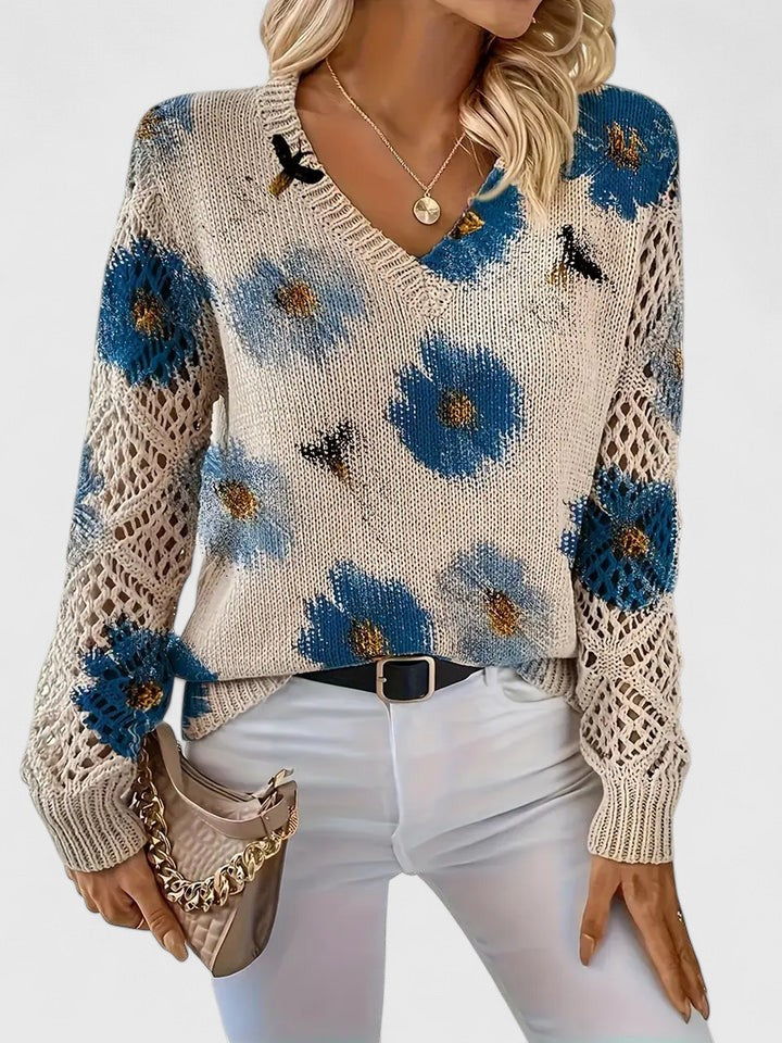 Sadie™ - Elegante bloemenprint trui
