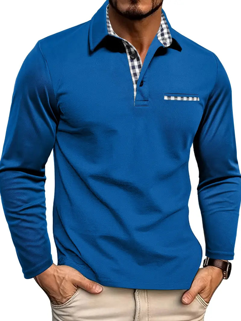 Langarm-Poloshirt