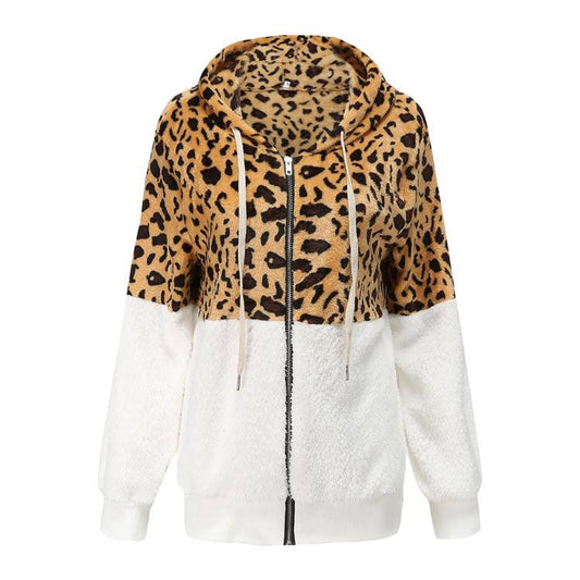 Lea - Fleecehoodie met luipaarddesign