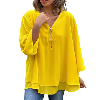Heidi™ | V-hals Flared Zip-top