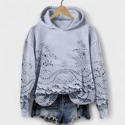 Grace – Vintage Kapuzen-Sweatshirt mit Blumenmuster