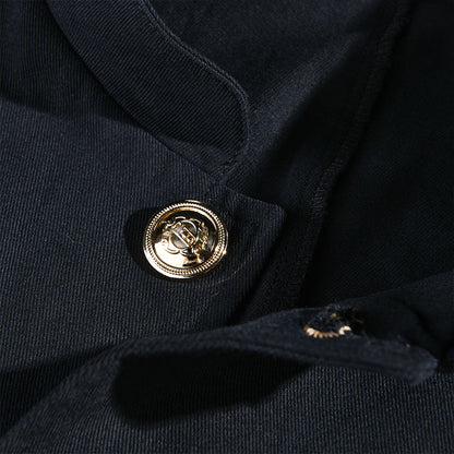 Klassische Vintage-Herrenjacke im Casual-Stil mit Stehkragen und Knopfleiste
