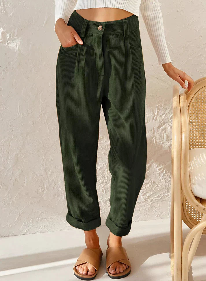 Margit | High-Waist Cordhosen