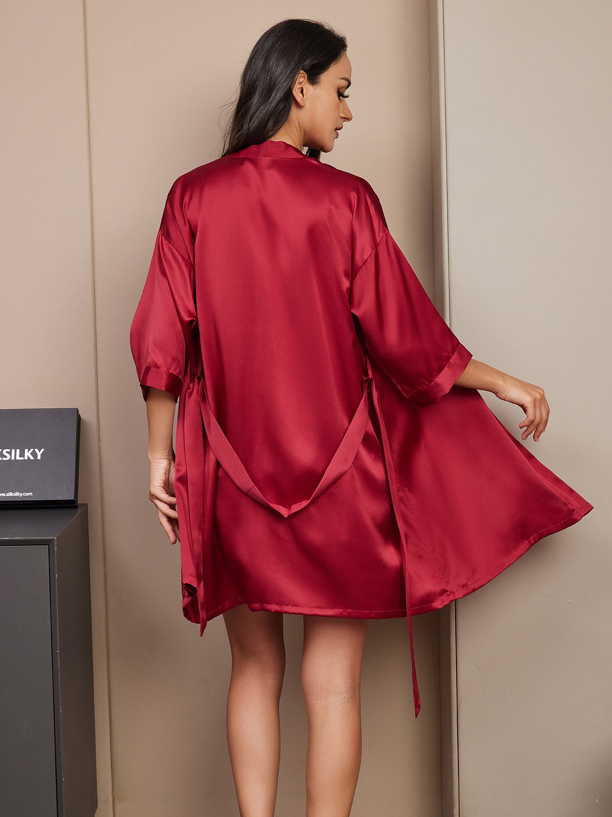 Dames Pyjama Set Korte Mouwen van Puur Zijde