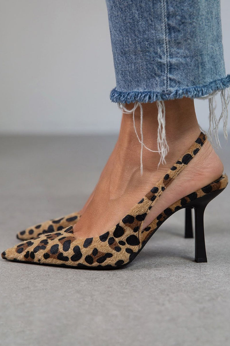 Laro™ | Khaki Hakken Met Puntige Luipaardprint