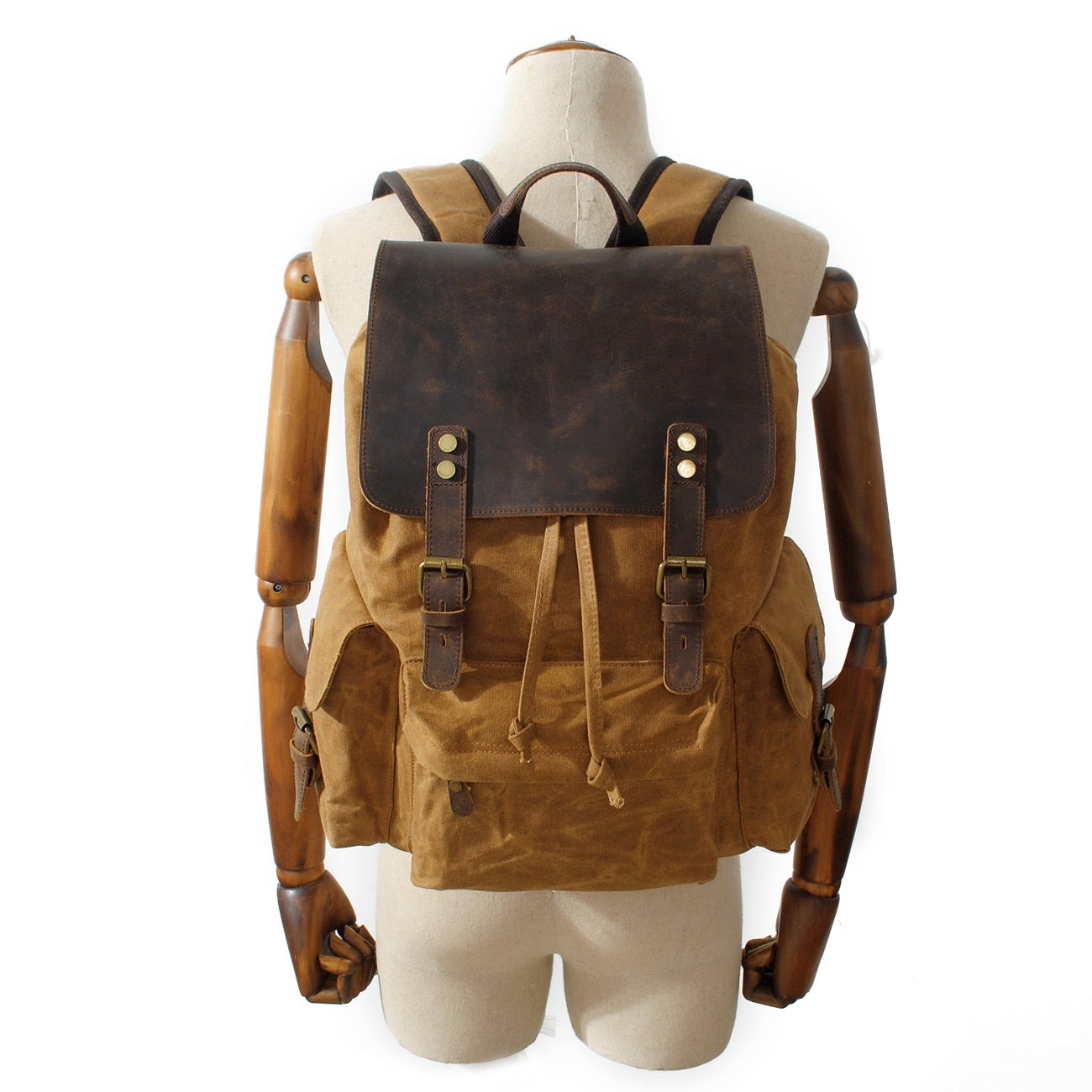 Jacob – Vintage Waxed Canvas Rugzak