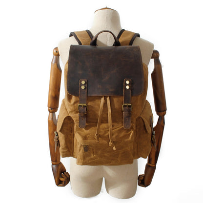 Jacob – Vintage Waxed Canvas Rugzak