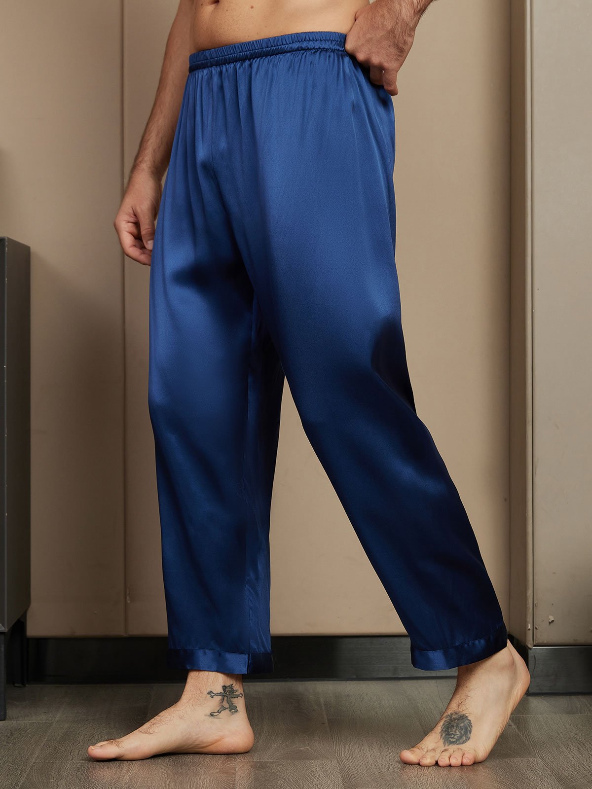 Pure Soie Détendu Pyjama Pantalon