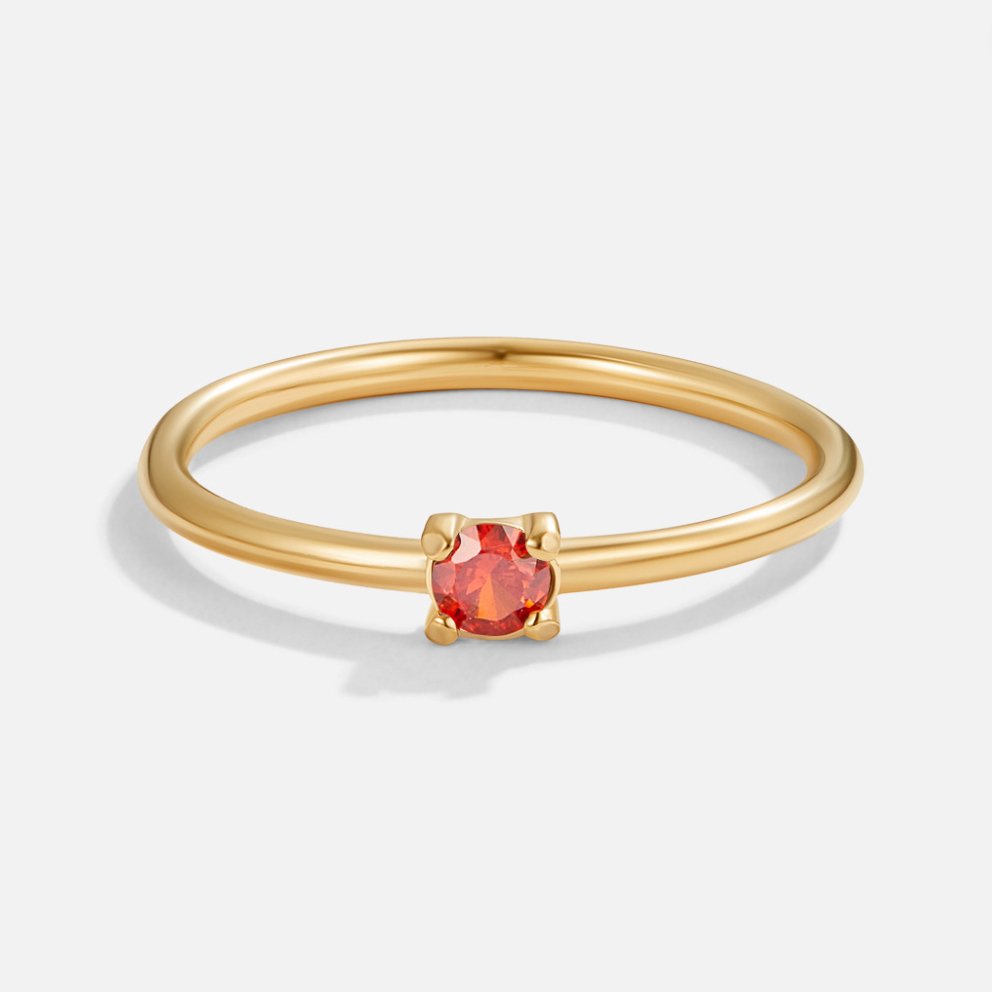 Geburtsstein-Goldring