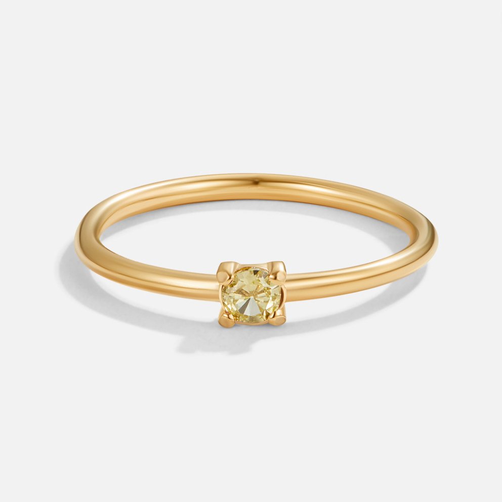 Geburtsstein-Goldring