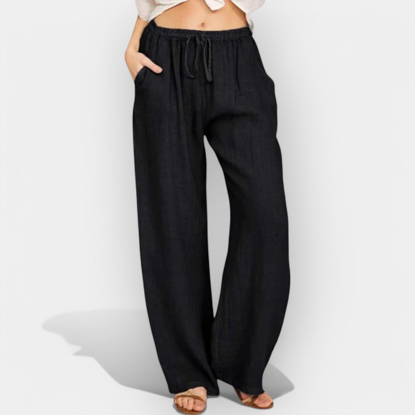 Luchtige linnen broek