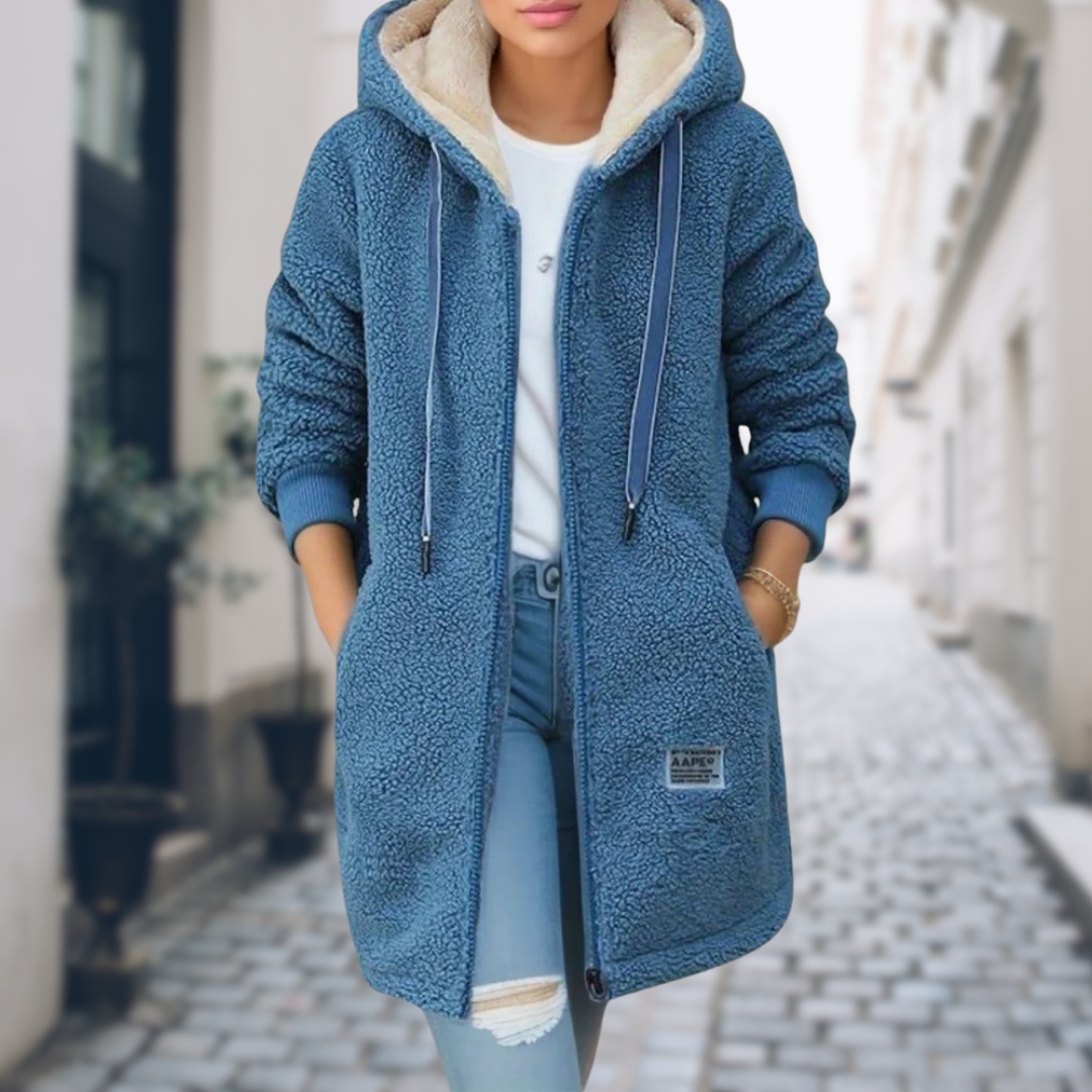 Malou - Elegante fleece gevoerde jas
