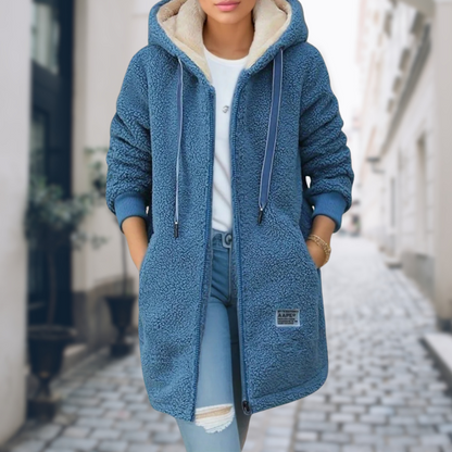 Malou - Elegante fleece gevoerde jas