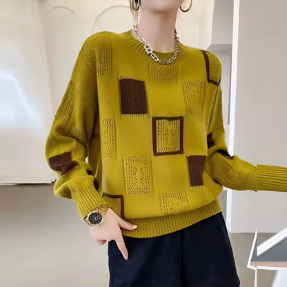 Claudine™ | Geometrischer Strickpullover
