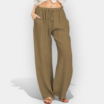 Luchtige linnen broek