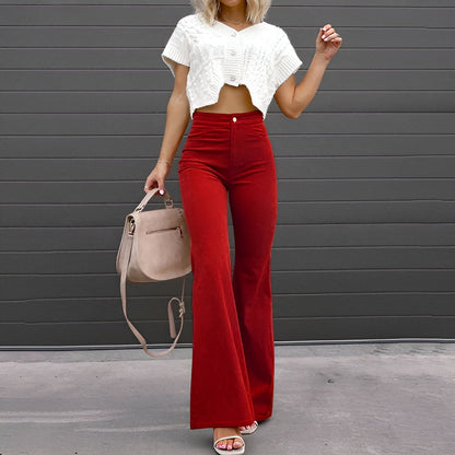 Stine | Stilvolle High-Waist Flared Hose
