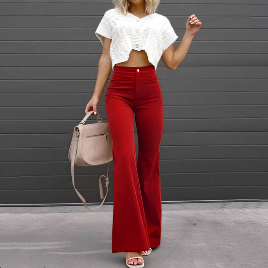Stine | Stilvolle High-Waist Flared Hose