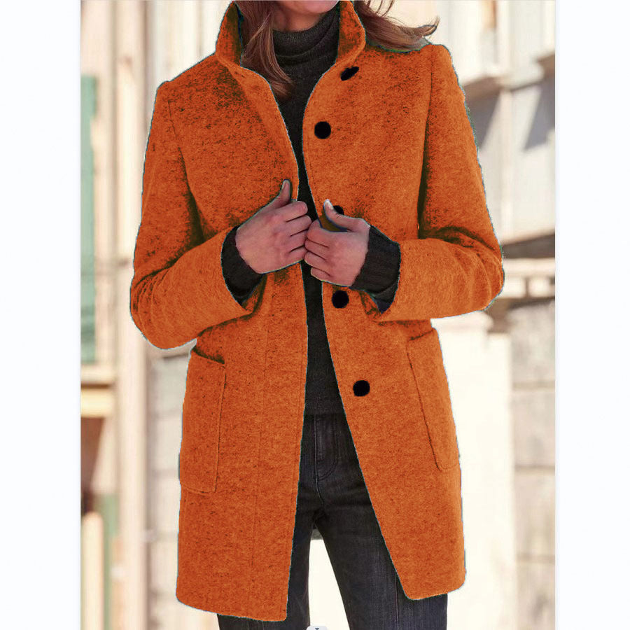 Autumn™ – Retro windjack voor dames met knopen en opstaande kraag