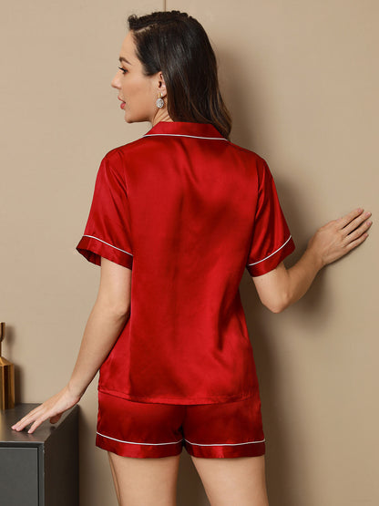 Pyjama en Soie Pure Ensemble de Pyjama Court 2Pcs