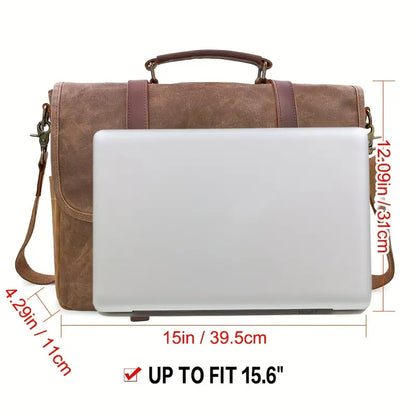 Brett - Waterdichte Messenger Bag van Canvas met Grote Capaciteit voor Heren