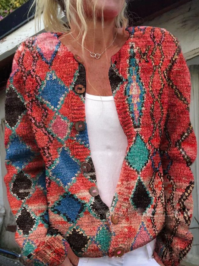 ALINA I MODIEUZE GEBLOEMDE CARDIGAN