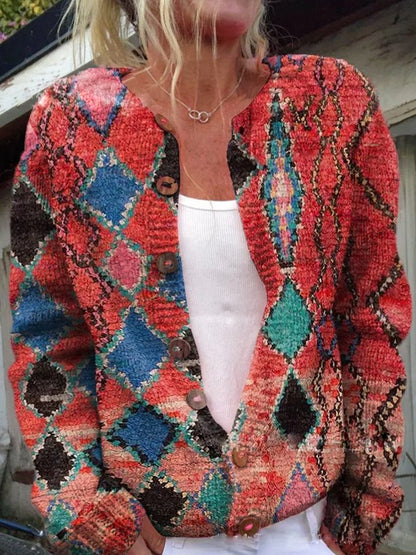 ALINA I MODIEUZE GEBLOEMDE CARDIGAN