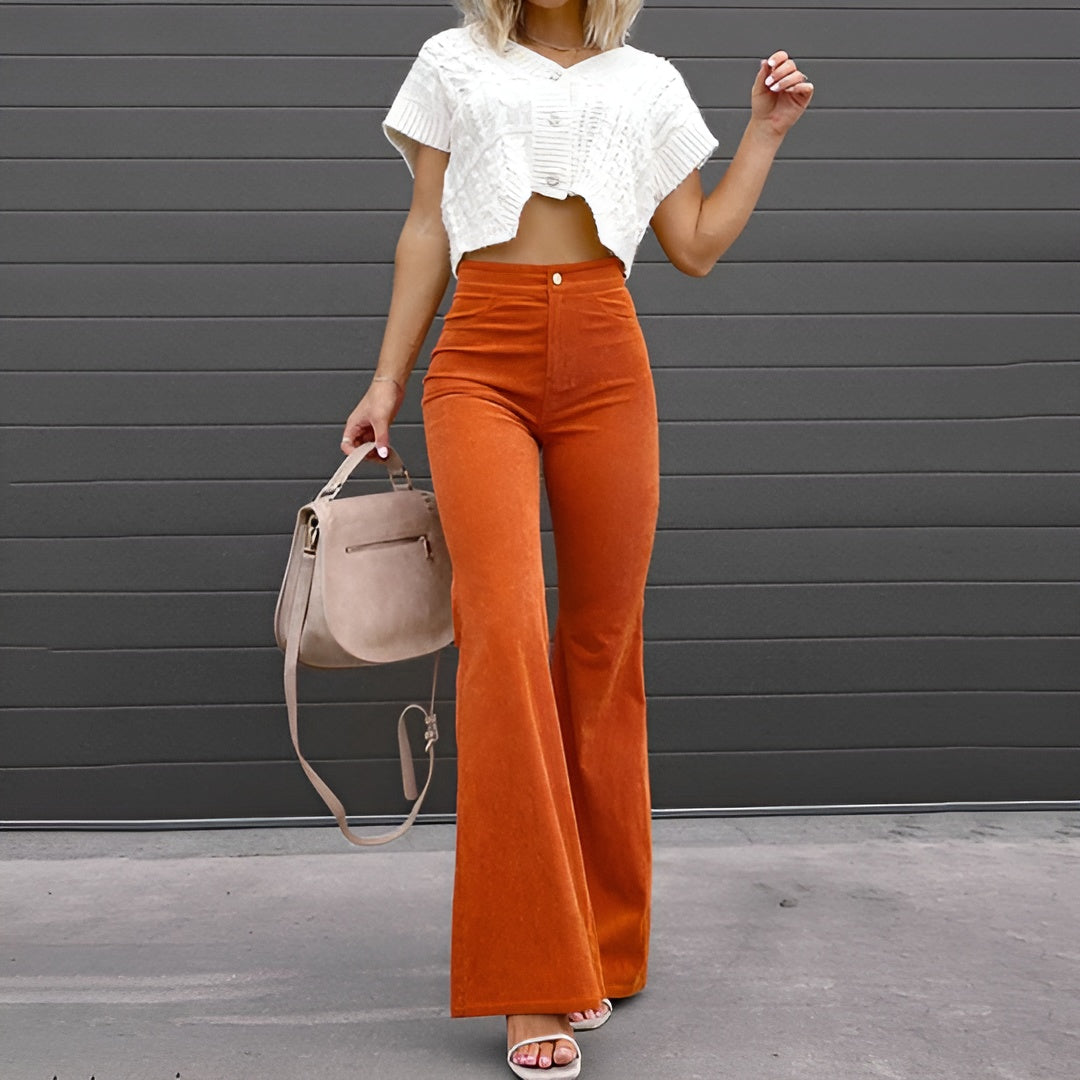 Stine | Stilvolle High-Waist Flared Hose