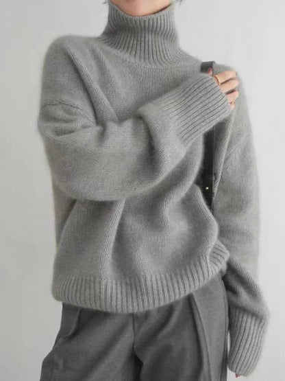 Kayla - Loden pullover, casually knitted
