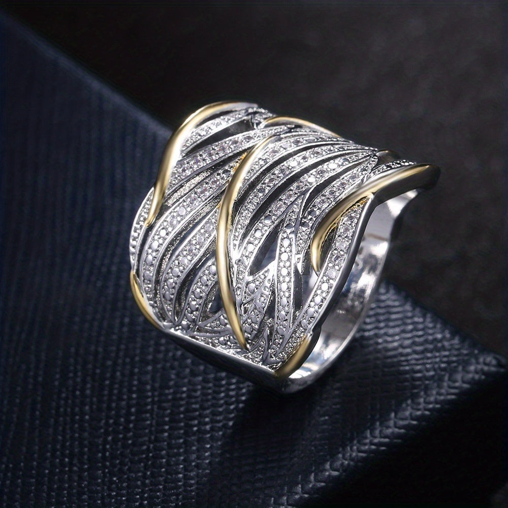 Elegante gelaagde gedraaide ring