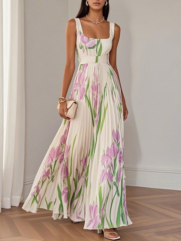 Liviana | Geplooide maxi-jurk