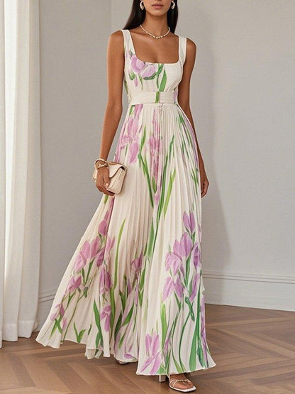 Liviana | Geplooide maxi-jurk