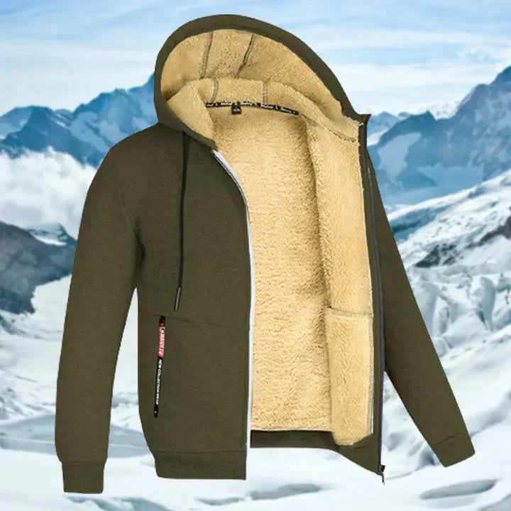 Arie – winterjas voor heren met capuchon en bontkraag