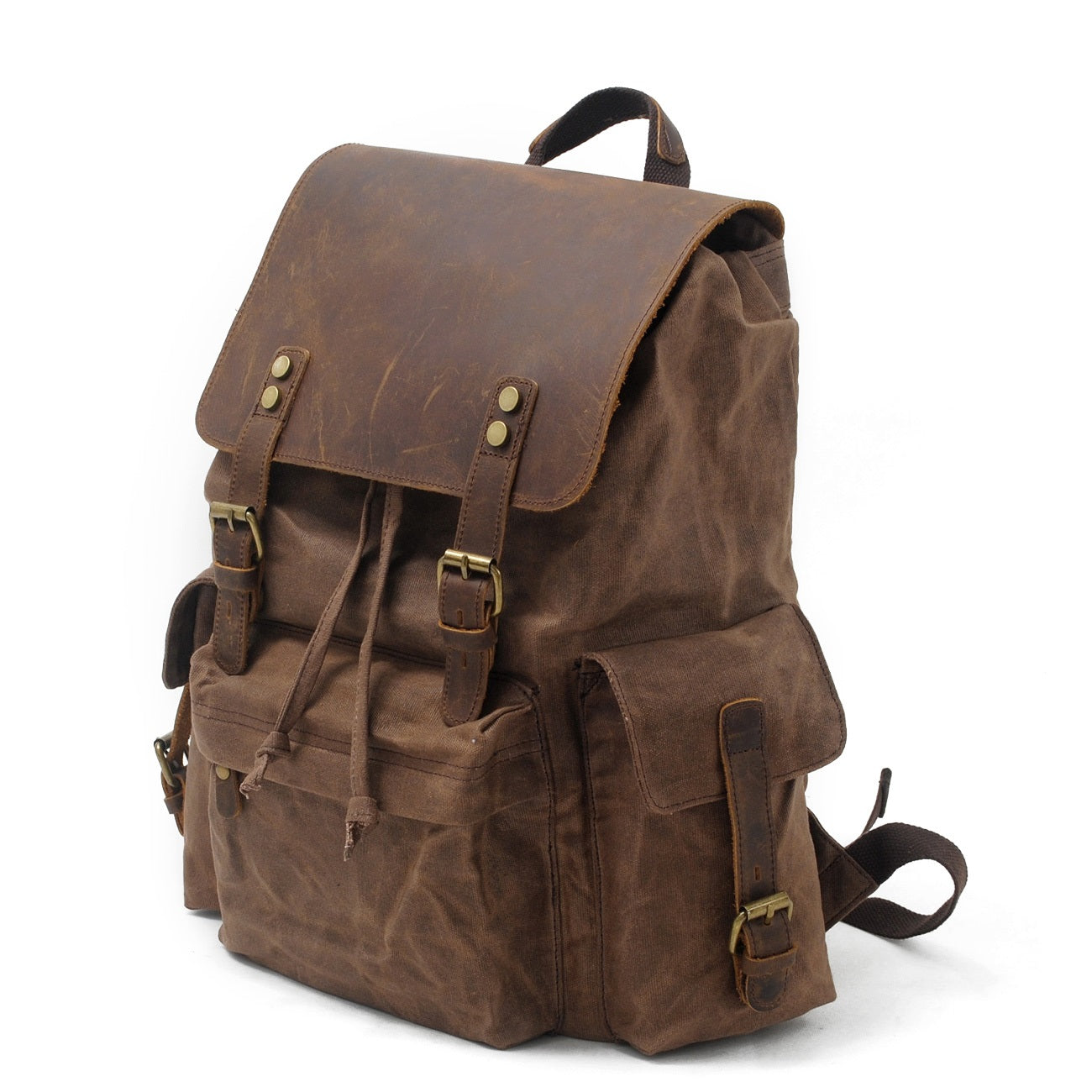 Jacob – Vintage Waxed Canvas Rugzak