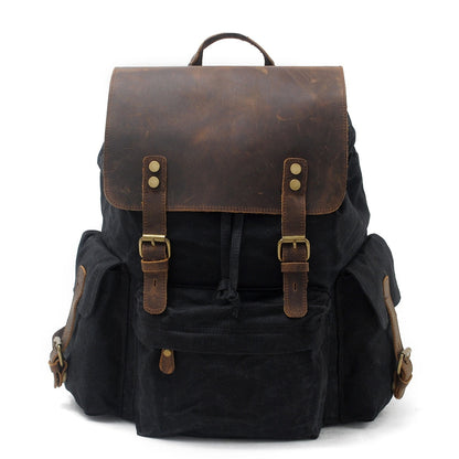 Jacob – Vintage Waxed Canvas Rugzak