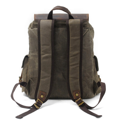 Jacob – Vintage Waxed Canvas Rugzak