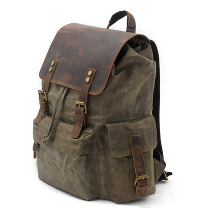 Jacob – Vintage Waxed Canvas Rugzak