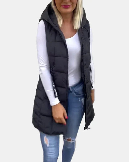 Maeve | Mouwloze gewatteerde jas