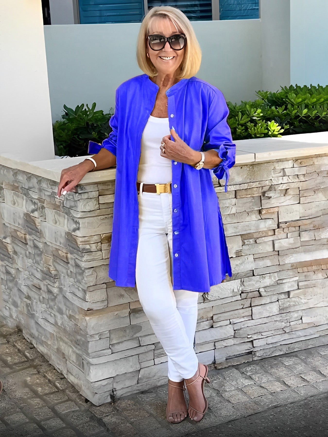 Lucia™ - Tuniek-shirt met knoopsluiting