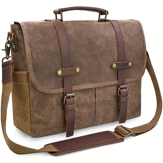 Brett - Waterdichte Messenger Bag van Canvas met Grote Capaciteit voor Heren