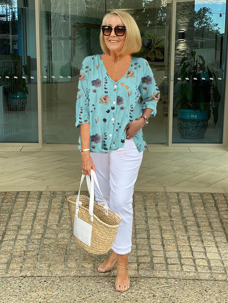 Marloes™ | Elegante blouse met bloemen