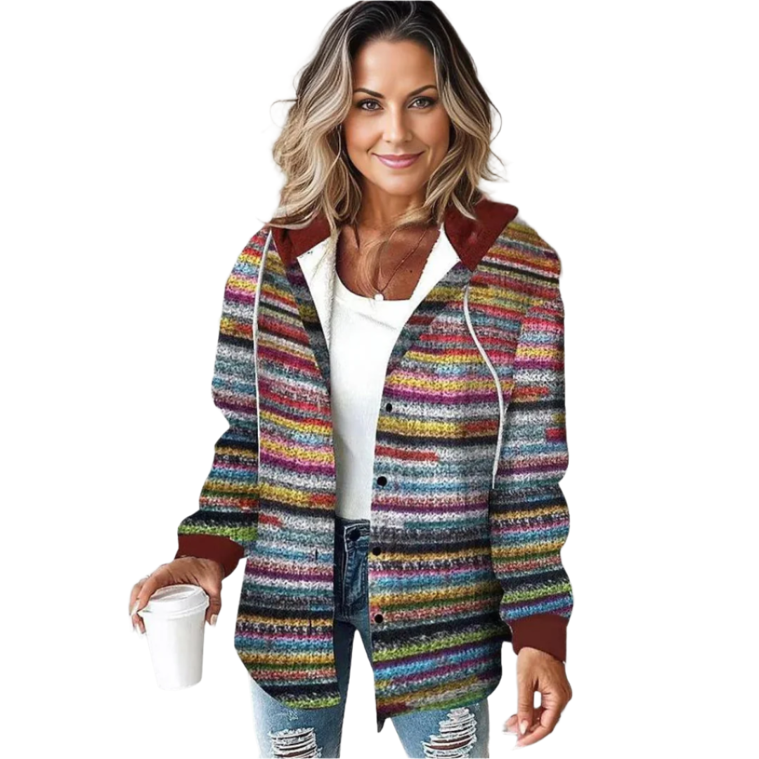 Josephine | Gestreifte Kapuzenjacke