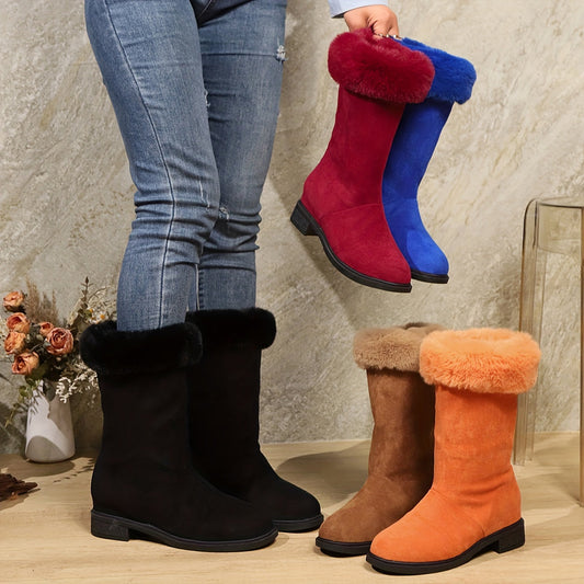 Victoria | Kunstfellgefütterte Stiefel in mittlerer Höhe