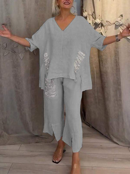 Tracey™ – Elegant 2-Piece Summer Set for Easy, Breezy Days