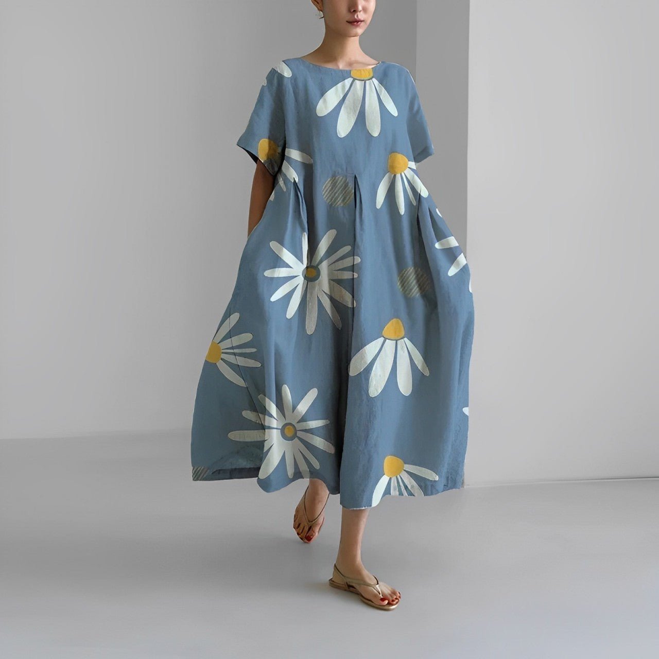 Claire™ – Boheemse jurk met bloemenprint