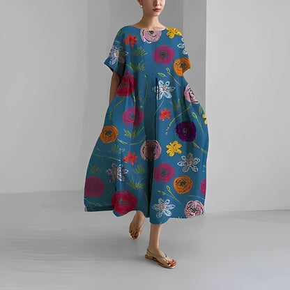 Claire™ – Boheemse jurk met bloemenprint