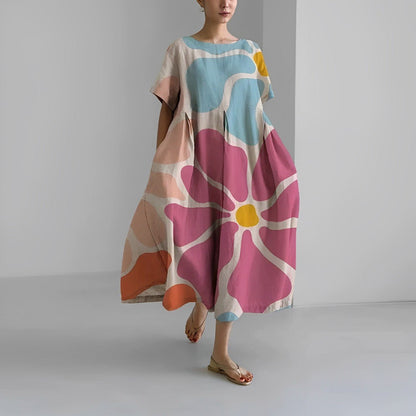 Claire™ – Boheemse jurk met bloemenprint