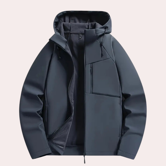 Herencorduroy jas met knoopsluiting en isolerende voering